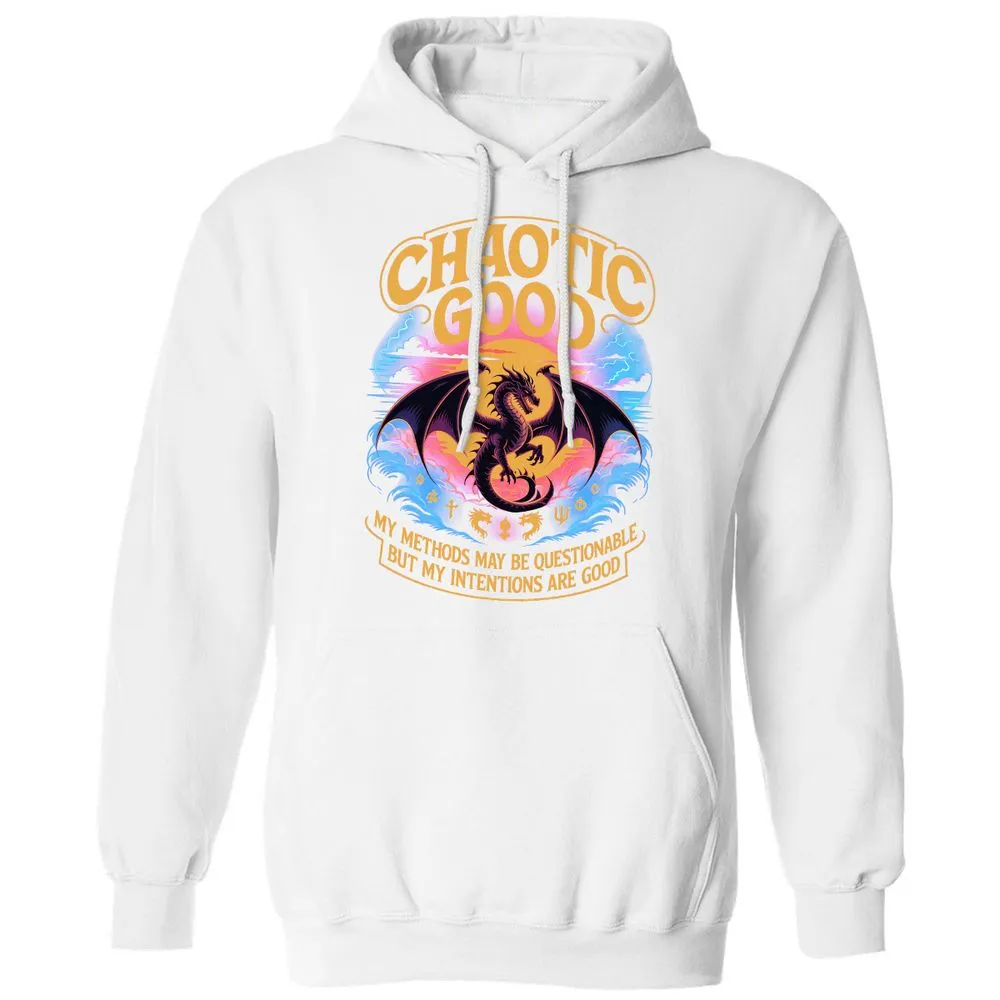 Chaotic Good Classic Unisex Hoodie - White - 11
