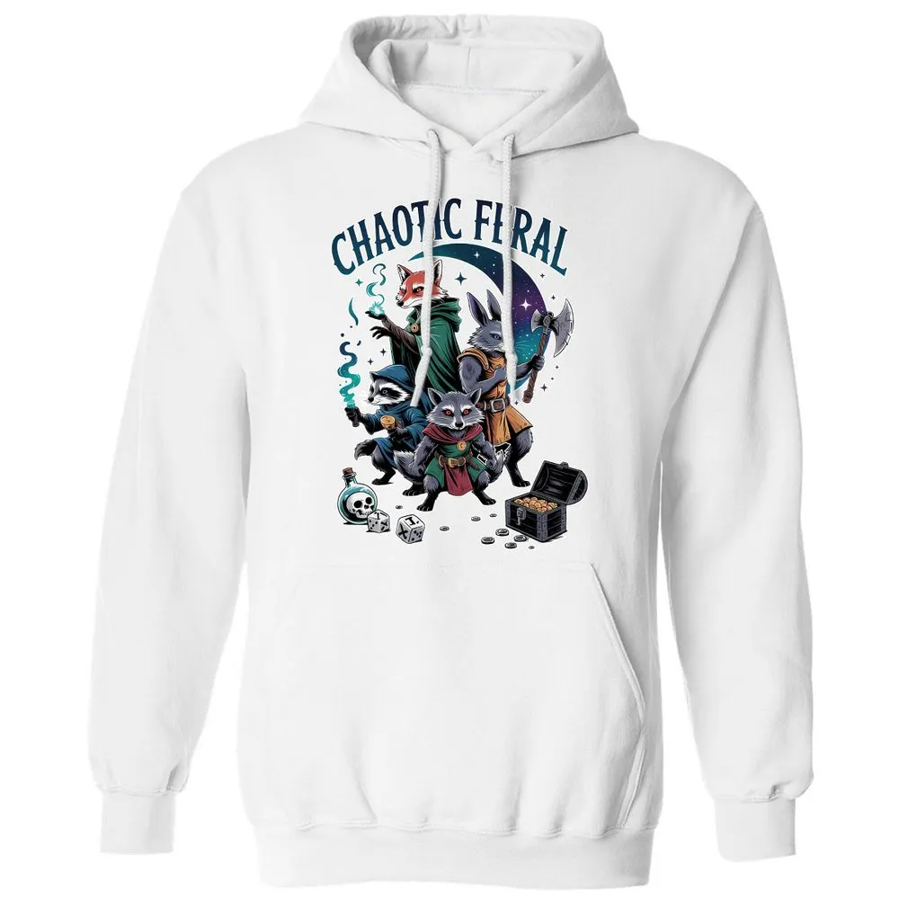Chaotic Feral Classic Unisex Hoodie - White - 11