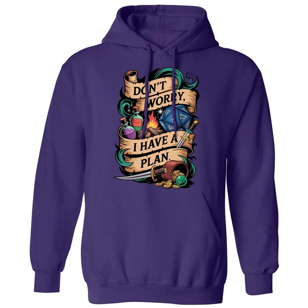 Don't Worry I Have A Plan Classic Unisex Hoodie - Purple - 6