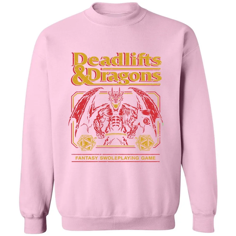 Deadlifts & Dragons - Light Pink - 3