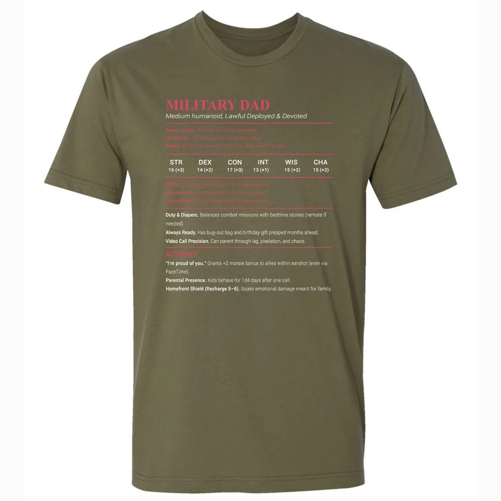 Military Dad Premium Unisex T-Shirt - Military Green - 5
