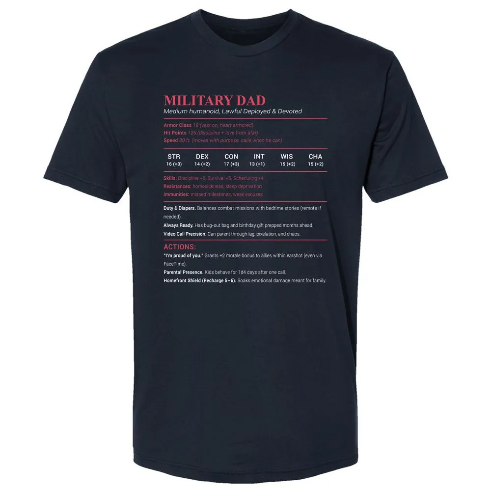 Military Dad Premium Unisex T-Shirt - Midnight Navy - 2