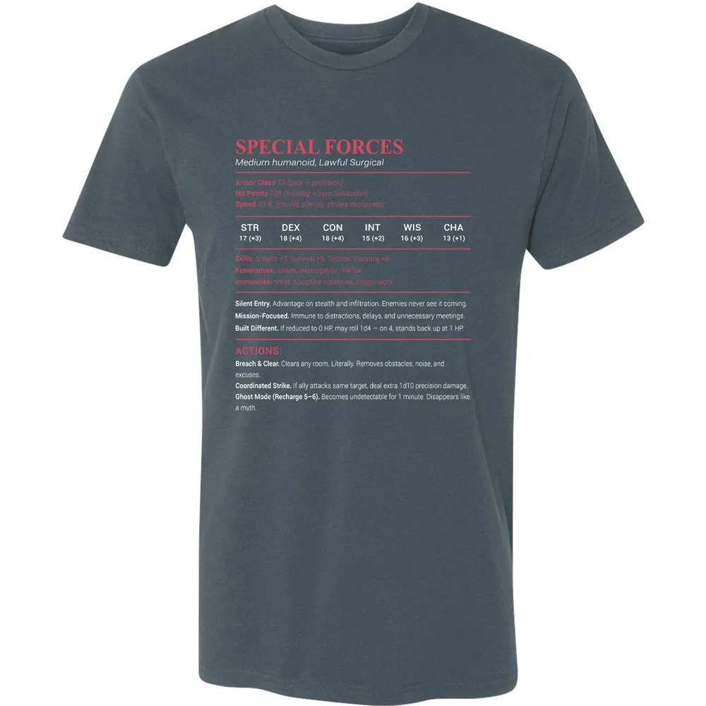 Special Forces Premium Unisex T-Shirt - Indigo - 15