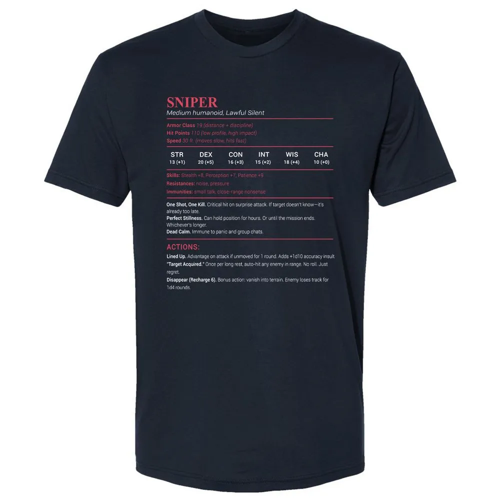 Sniper Stats Premium Unisex T-Shirt - Midnight Navy - 2