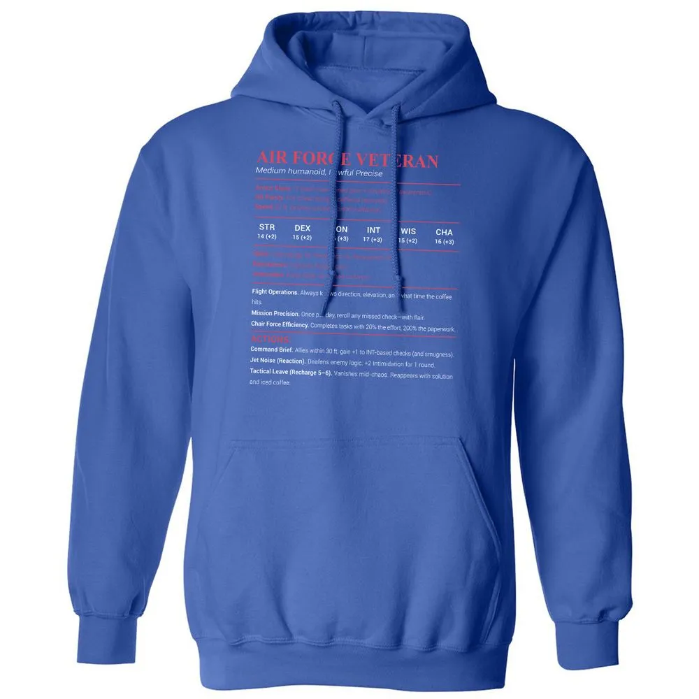 Air Force Veteran Classic Unisex Hoodie - Royal - 9