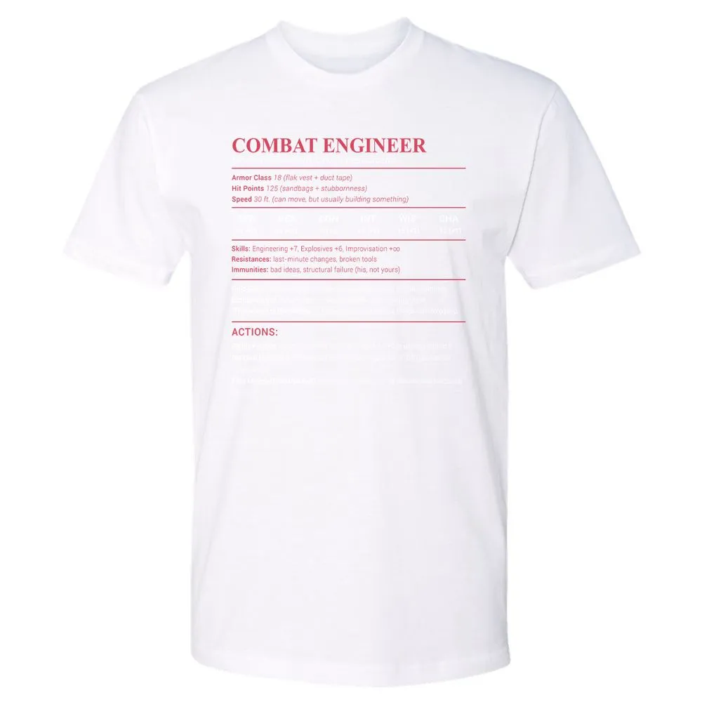 Combat Engineer Premium Unisex T-Shirt - White - 4
