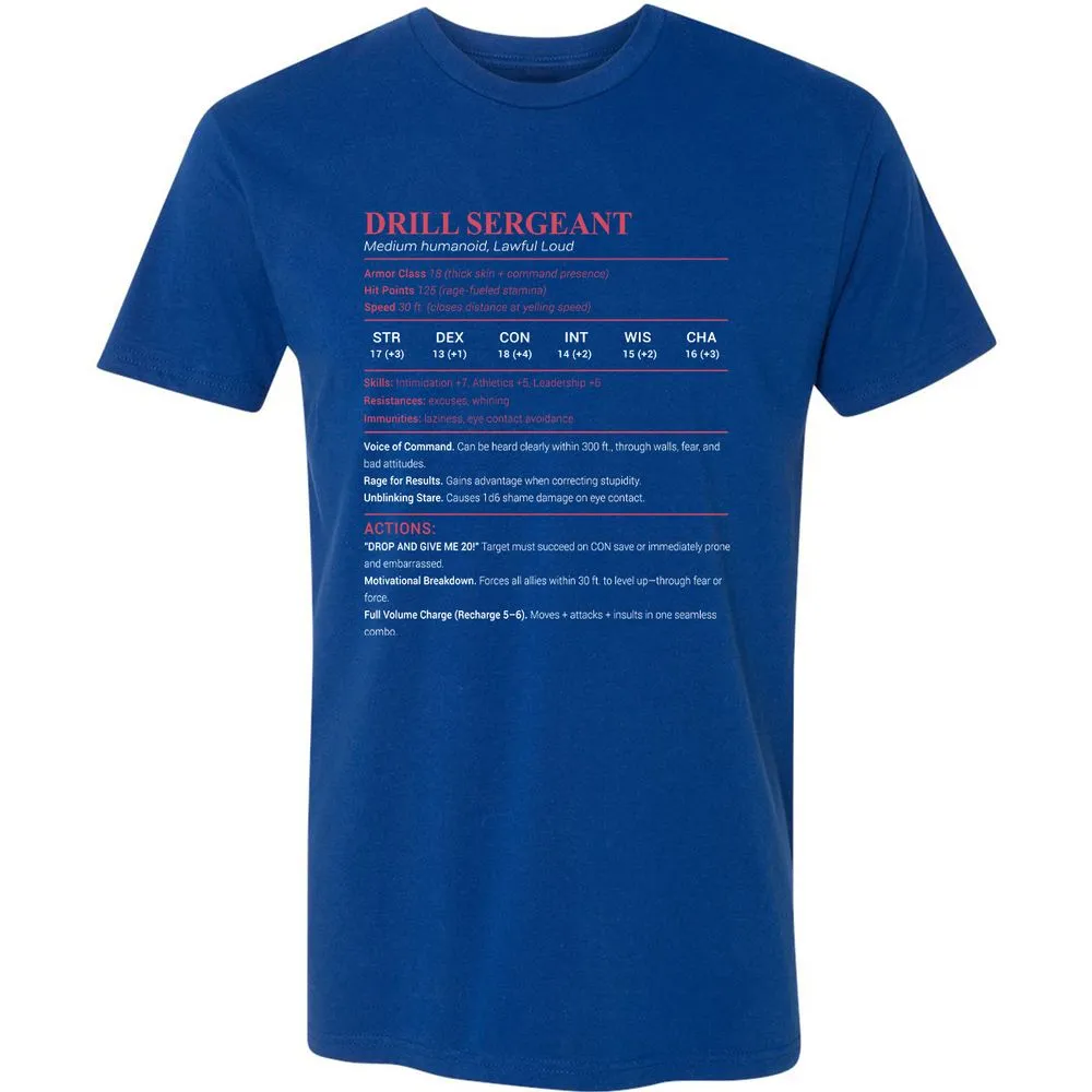 DRILL SERGEANT Premium Unisex T-Shirt - Royal - 10