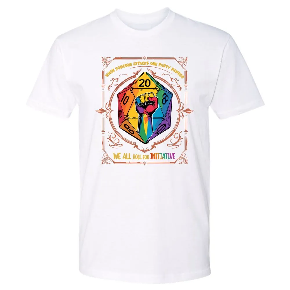 Roll For Initiative Premium Unisex T-Shirt - White - 4
