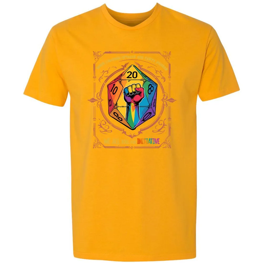 Roll For Initiative Premium Unisex T-Shirt - Gold - 12