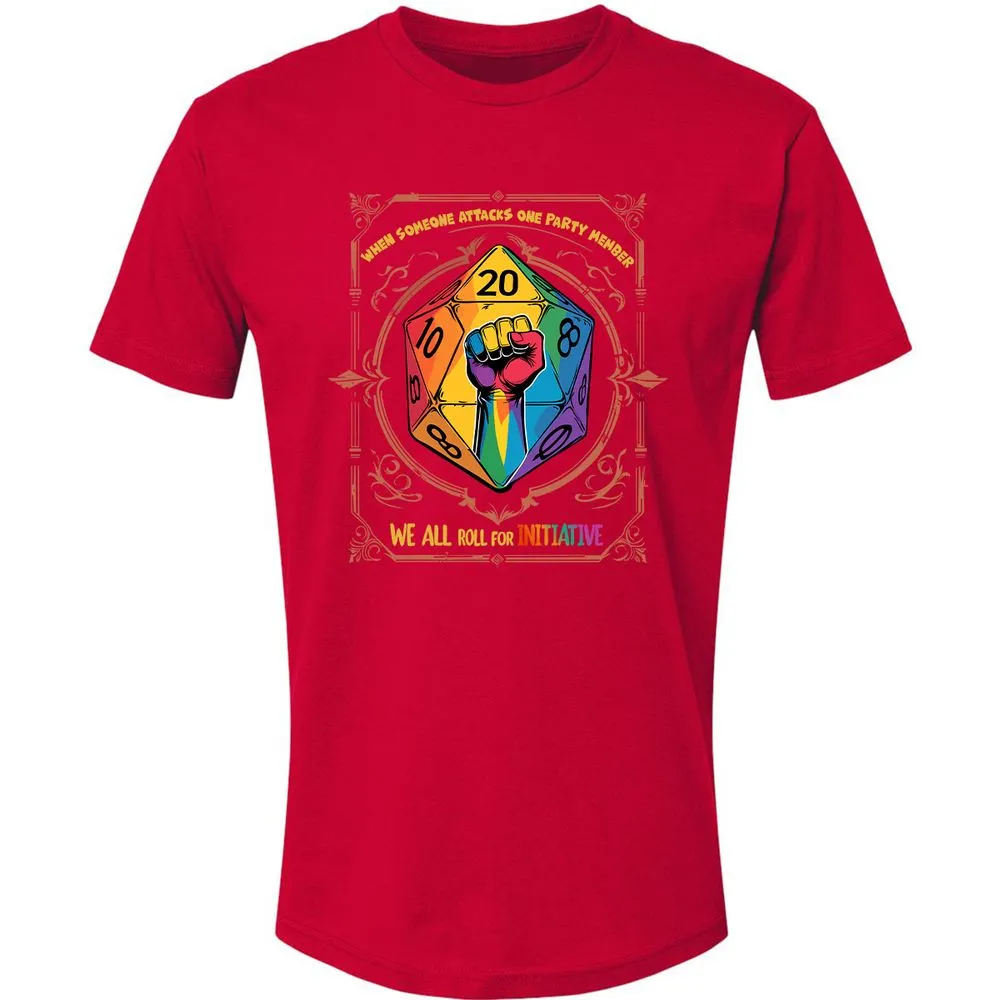 Roll For Initiative Premium Unisex T-Shirt - Red - 6
