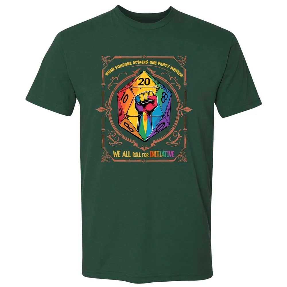 Roll For Initiative Premium Unisex T-Shirt - Forest Green - 13