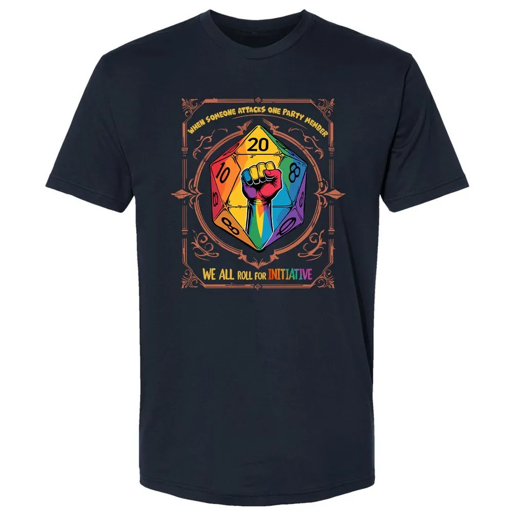 Roll For Initiative Premium Unisex T-Shirt - Midnight Navy - 2