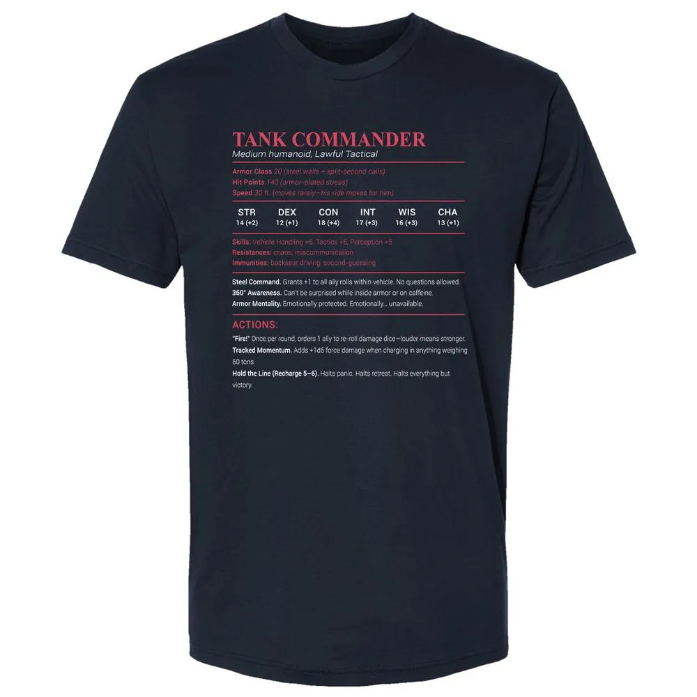 Tank Commander Premium Unisex T-Shirt - Midnight Navy - 2