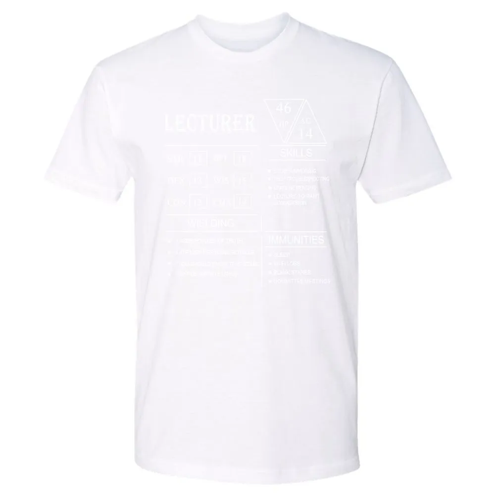 Lecturer New Premium Unisex T-Shirt - White - 4