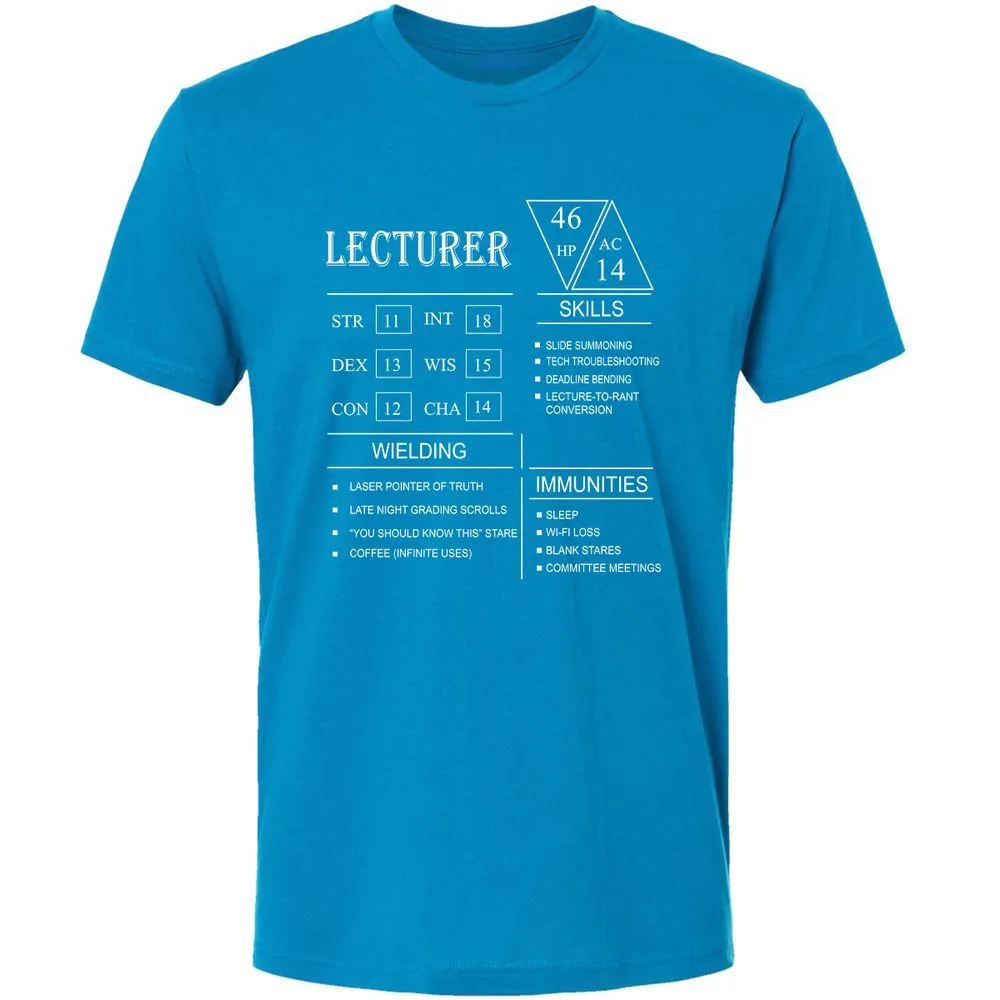 Lecturer New Premium Unisex T-Shirt - Turquoise - 16