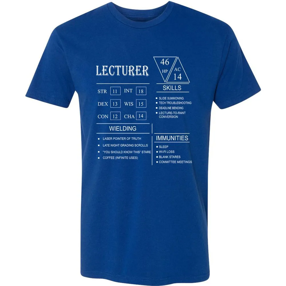 Lecturer New Premium Unisex T-Shirt - Royal - 10