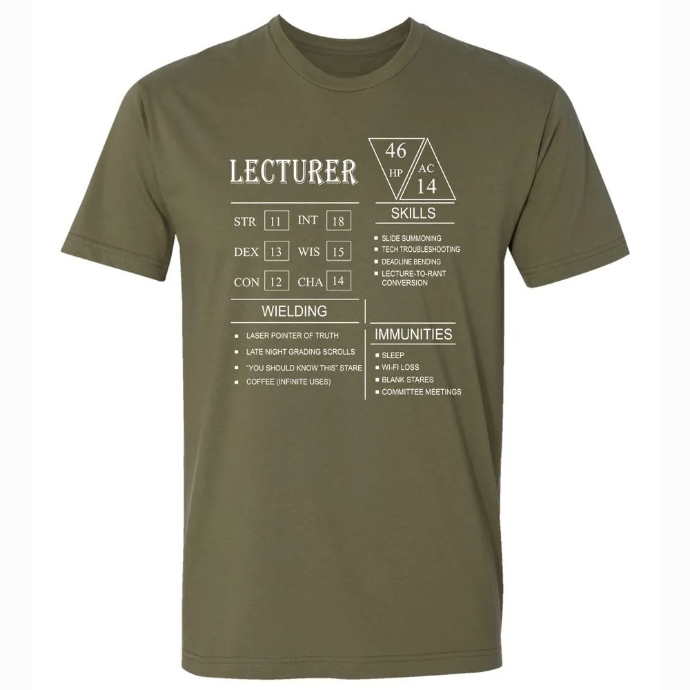 Lecturer New Premium Unisex T-Shirt - Military Green - 5