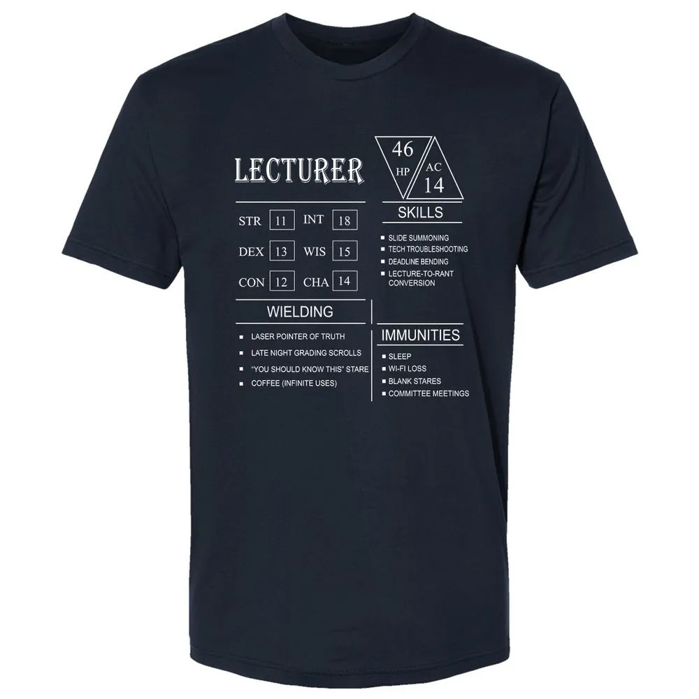 Lecturer New Premium Unisex T-Shirt - Midnight Navy - 2