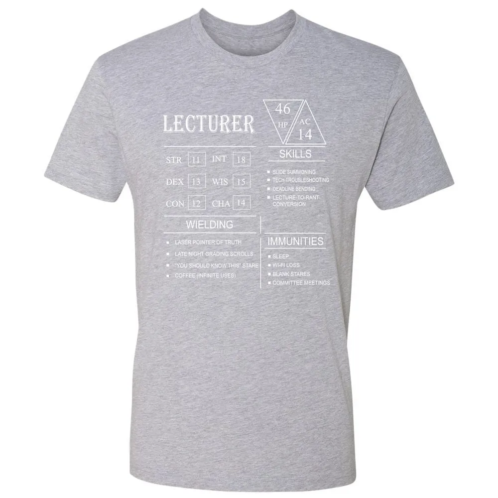 Lecturer New Premium Unisex T-Shirt - Heather Grey - 9