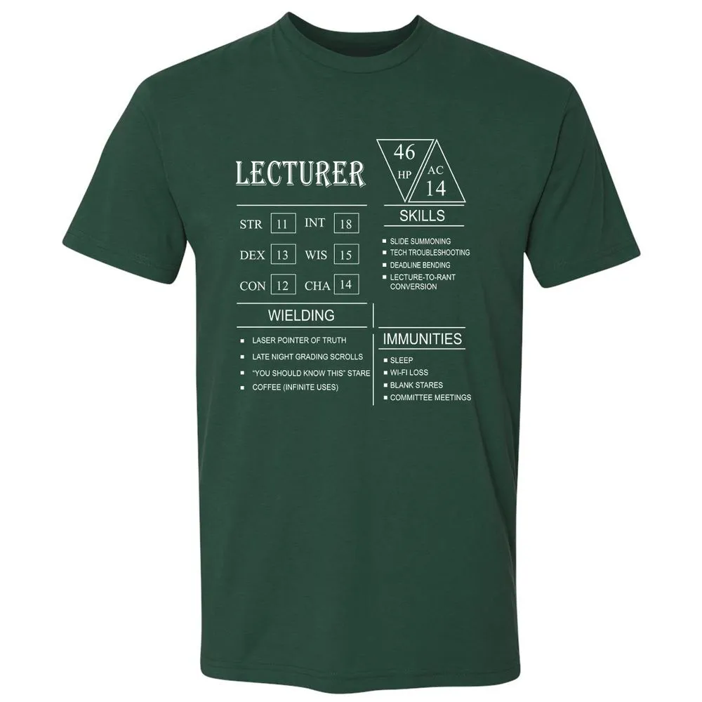 Lecturer New Premium Unisex T-Shirt - Forest Green - 13