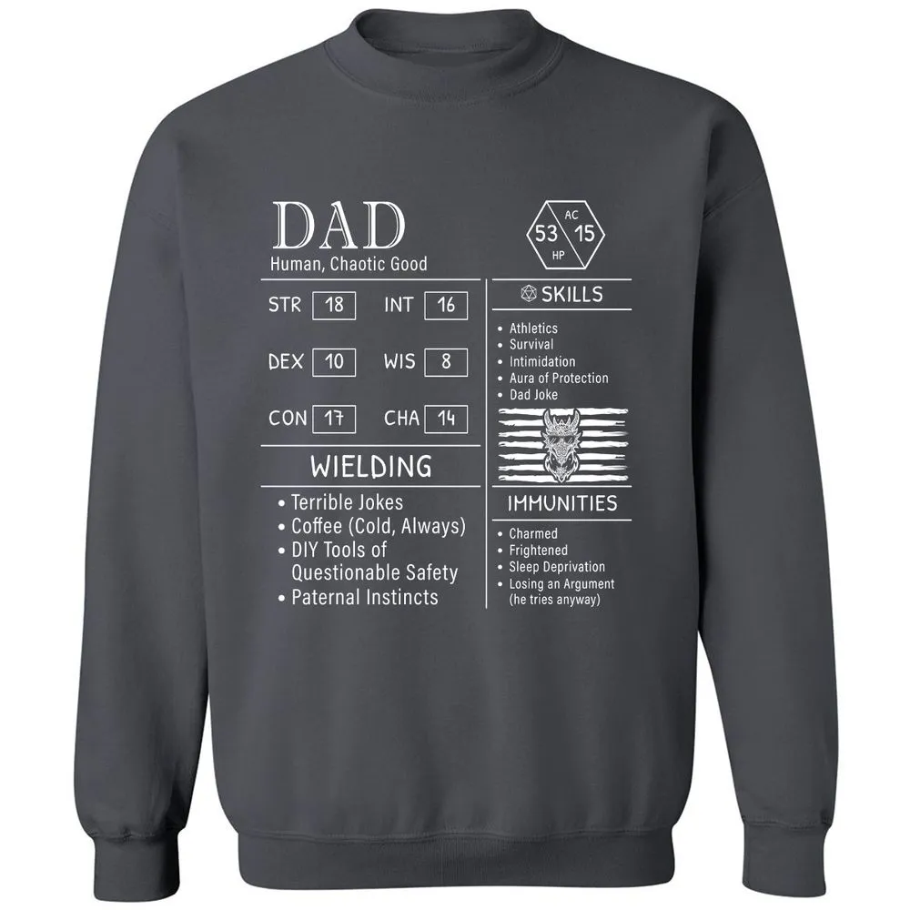 Dad Stats New - Charcoal - 7