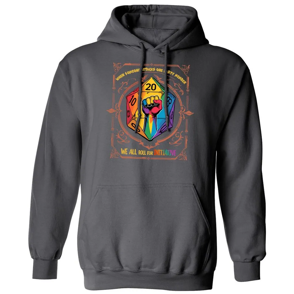 Roll For Initiative Classic Unisex Hoodie - Charcoal - 7