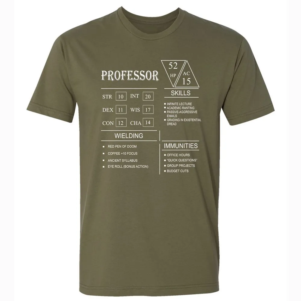 Professor New Premium Unisex T-Shirt - Military Green - 5