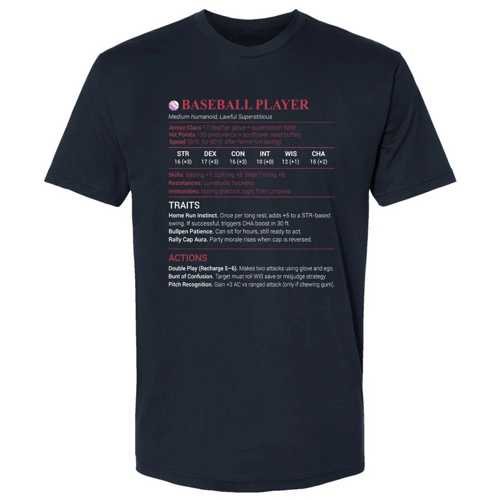 Baseball Player Premium Unisex T-Shirt - Midnight Navy - 2