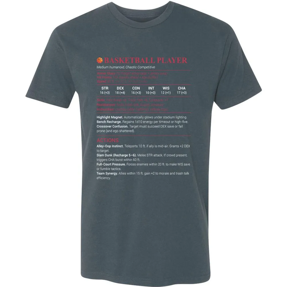Basketball Player Premium Unisex T-Shirt - Indigo - 15