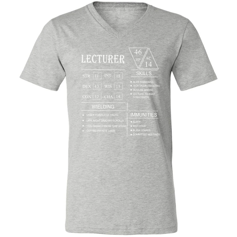 Lecturer New Unisex V-Neck T-Shirt - Athletic Heather - 7