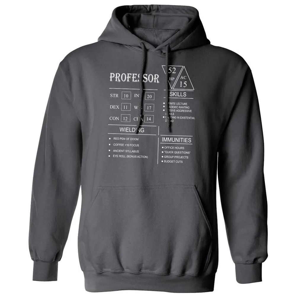 Professor New Classic Unisex Hoodie - Charcoal - 7