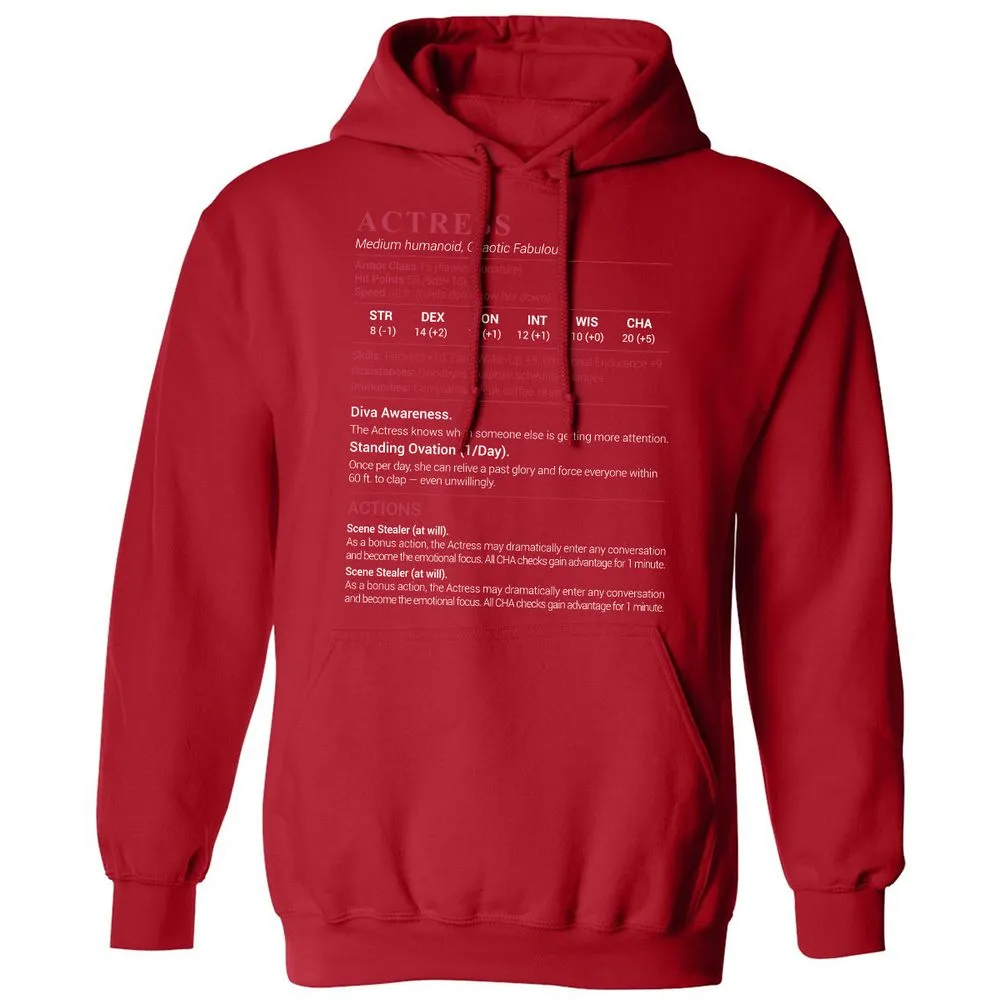 Actress Stats Classic Unisex Hoodie - Red - 5