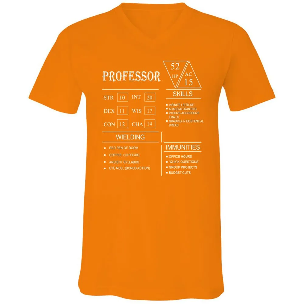 Professor New Unisex V-Neck T-Shirt - Orange - 11