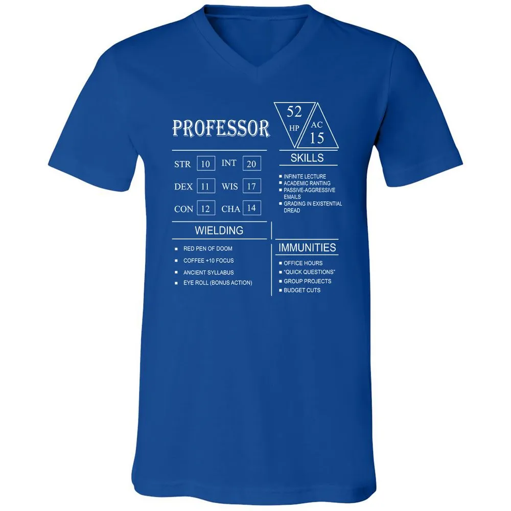 Professor New Unisex V-Neck T-Shirt - True Royal - 4