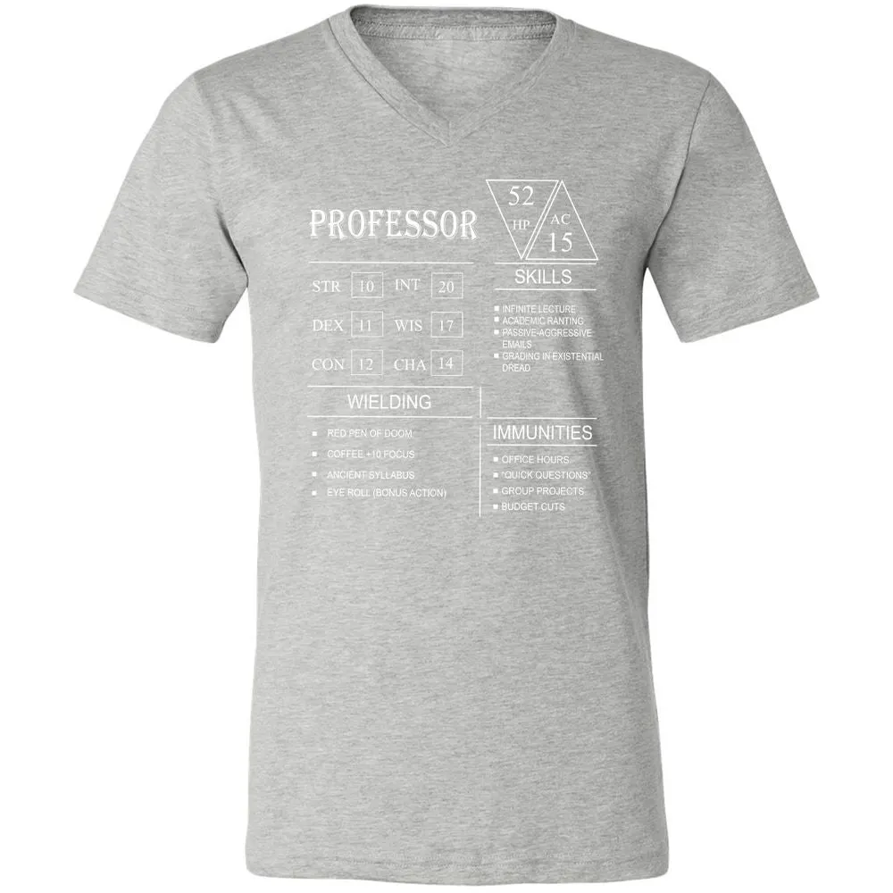 Professor New Unisex V-Neck T-Shirt - Athletic Heather - 7