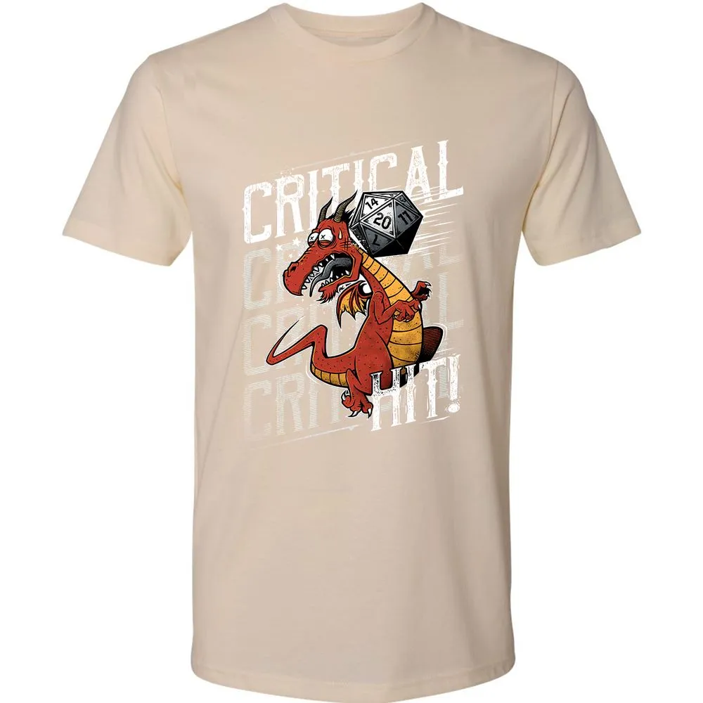 Funny Dragon Critical Hit Premium Unisex T-Shirt - Cream - 14