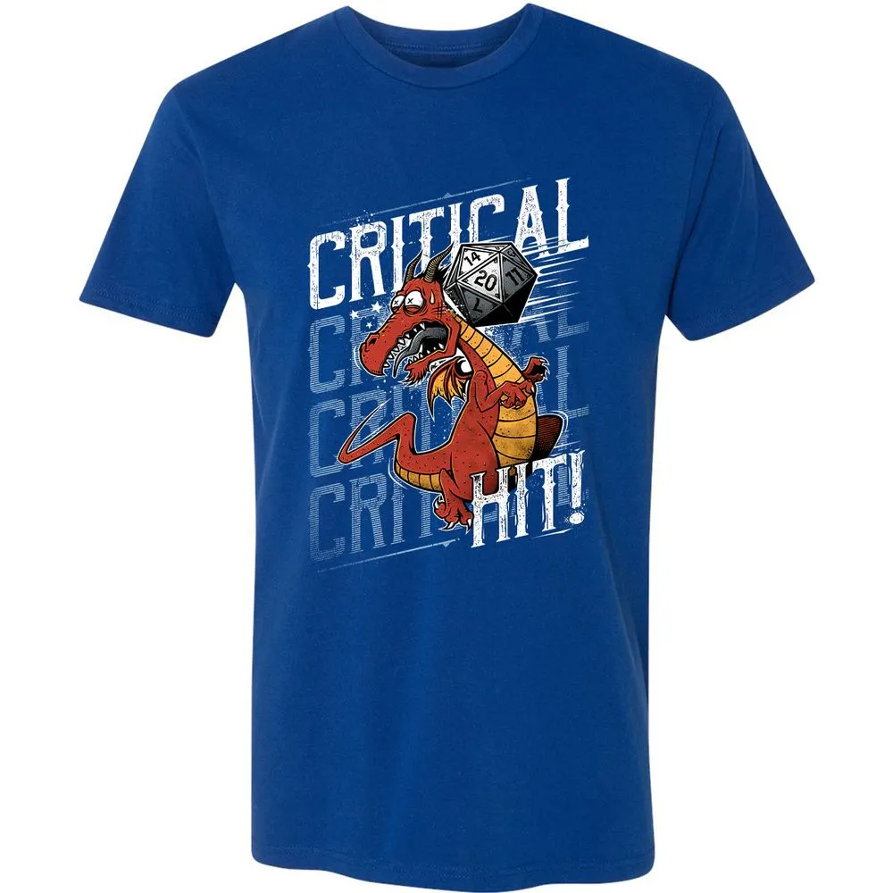 Funny Dragon Critical Hit Premium Unisex T-Shirt - Royal - 10