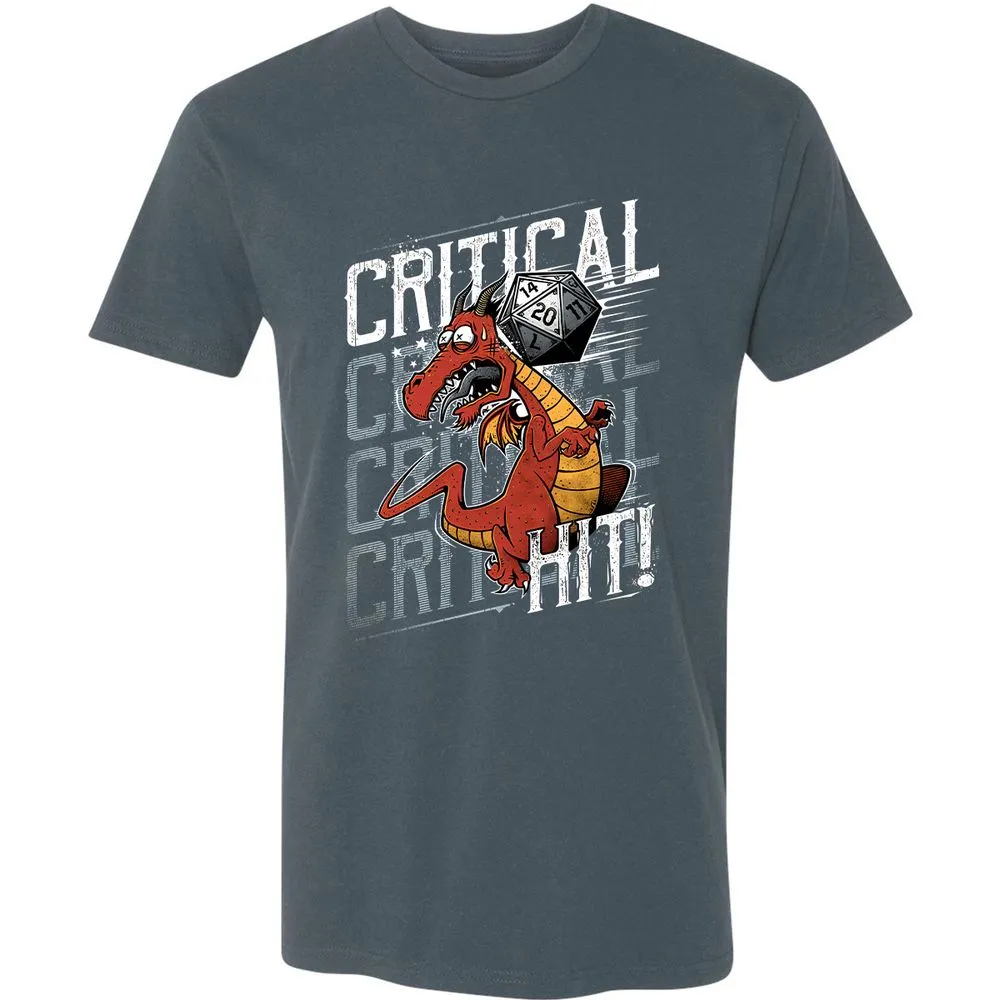 Funny Dragon Critical Hit Premium Unisex T-Shirt - Indigo - 15