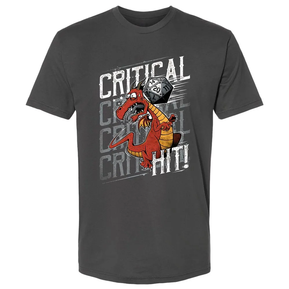 Funny Dragon Critical Hit Premium Unisex T-Shirt - Heavy Metal - 8