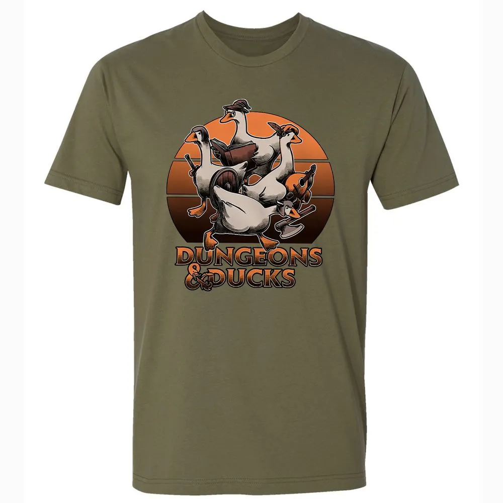 Dungeons And Ducks Premium Unisex T-Shirt - Military Green - 5