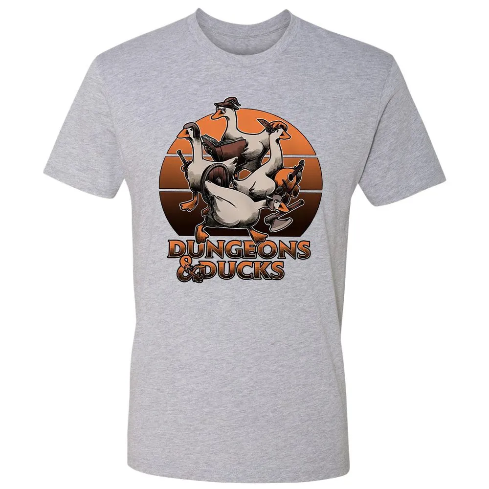 Dungeons And Ducks Premium Unisex T-Shirt - Heather Grey - 9