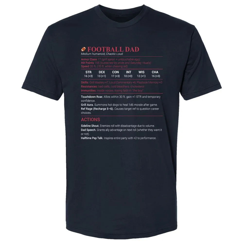 Football Dad Premium Unisex T-Shirt - Midnight Navy - 2
