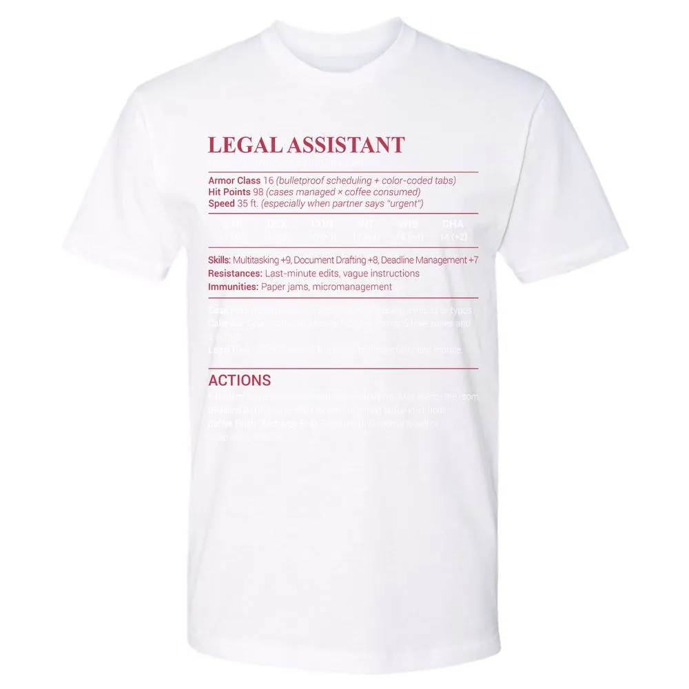 Legal Assistant Premium Unisex T-Shirt - White - 4
