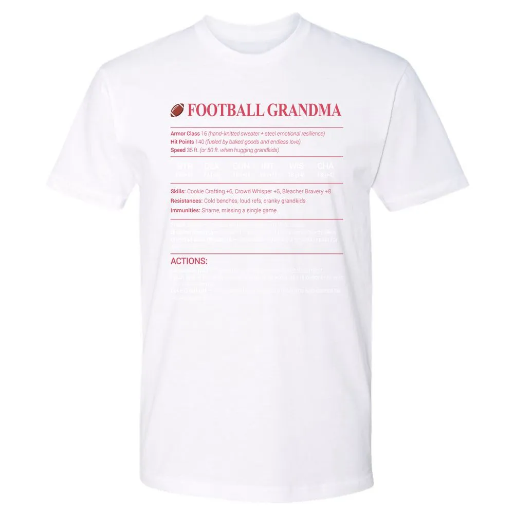 Football Grandma Premium Unisex T-Shirt - White - 4