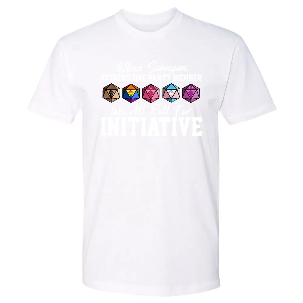 LGBT Roll For Initiative Premium Unisex T-Shirt - White - 4