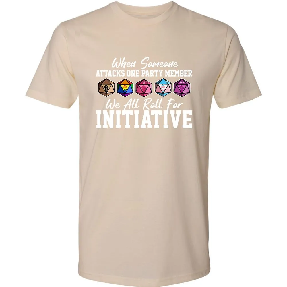 LGBT Roll For Initiative Premium Unisex T-Shirt - Cream - 14