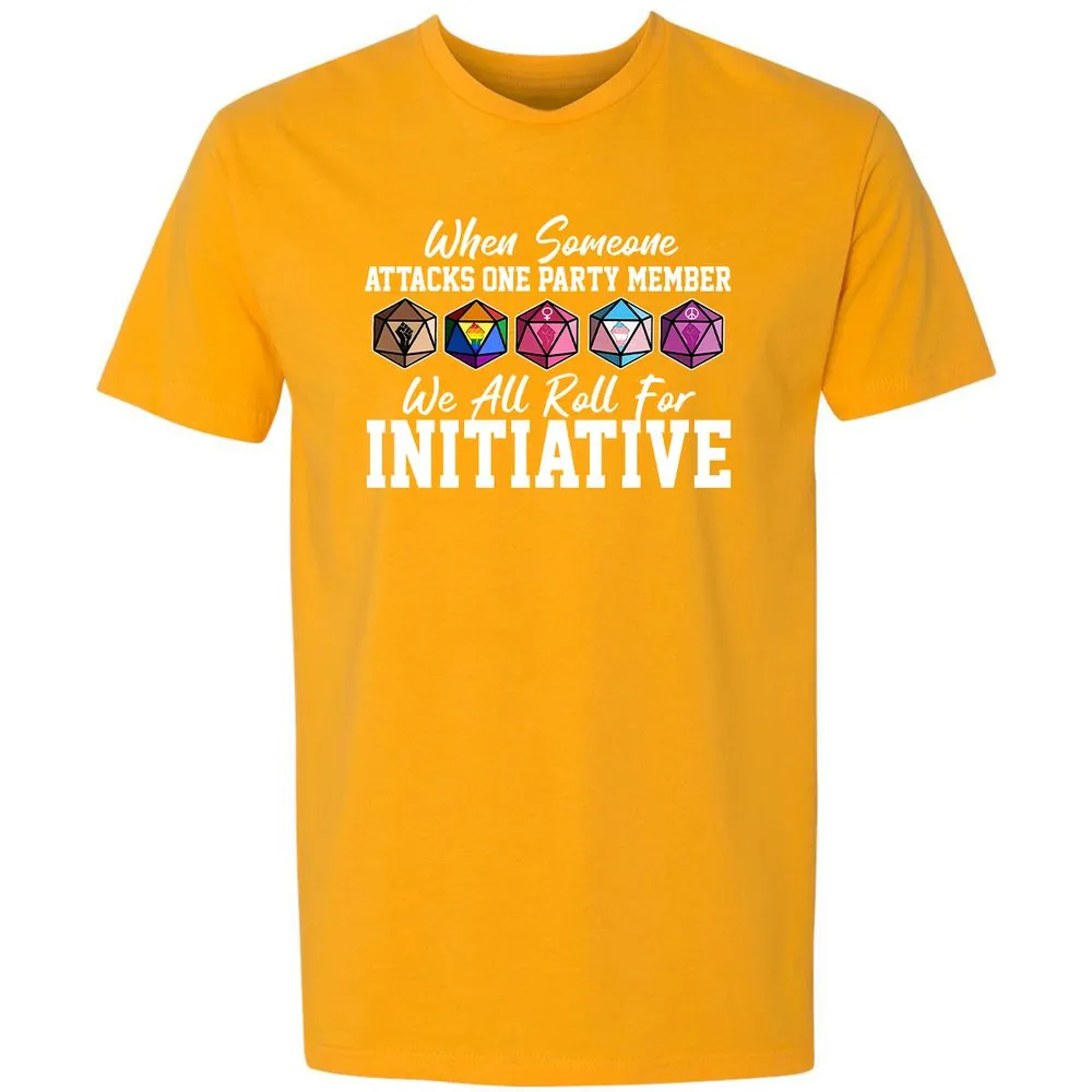 LGBT Roll For Initiative Premium Unisex T-Shirt - Gold - 12