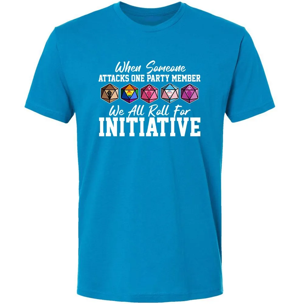 LGBT Roll For Initiative Premium Unisex T-Shirt - Turquoise - 16