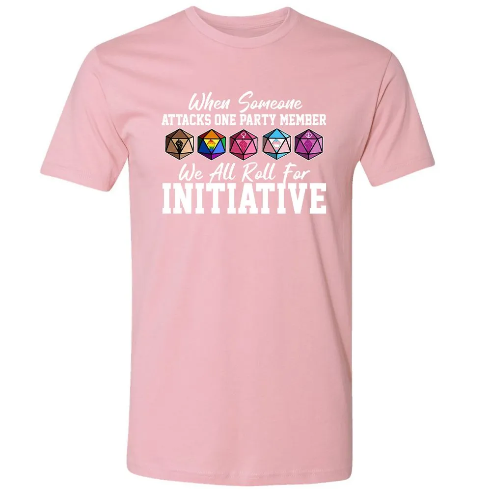 LGBT Roll For Initiative Premium Unisex T-Shirt - Light Pink - 3
