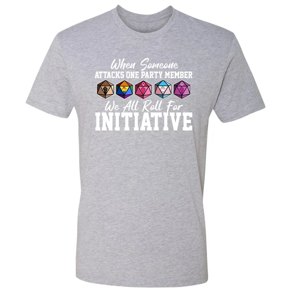 LGBT Roll For Initiative Premium Unisex T-Shirt - Heather Grey - 9